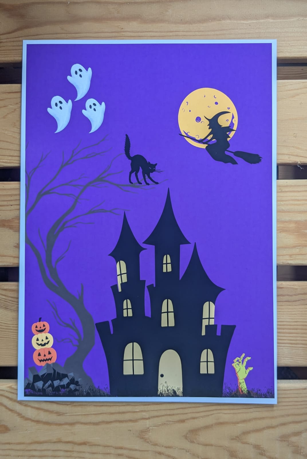 Spooky Haunted House – Halloween A4 Art Print