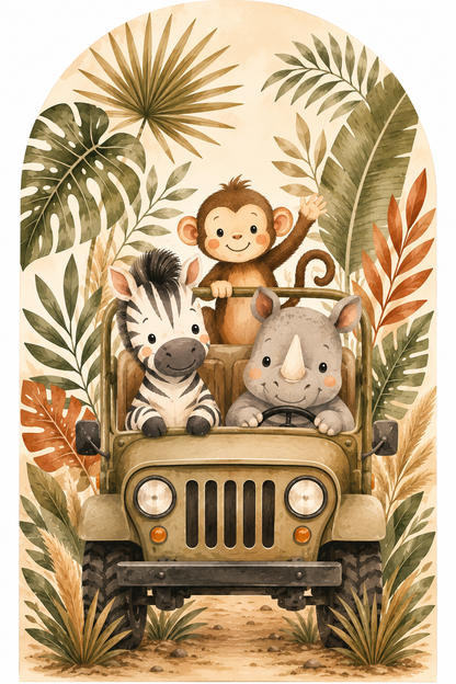 Safari/Jungle Personalised Birthday Table Decoration Kit