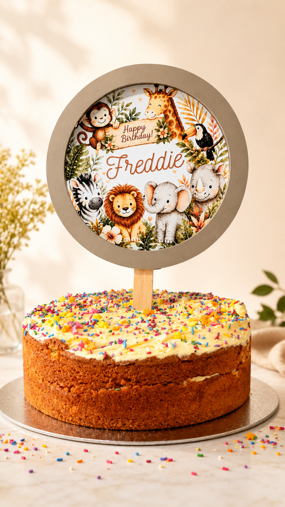 Safari/Jungle Personalised Birthday Table Decoration Kit