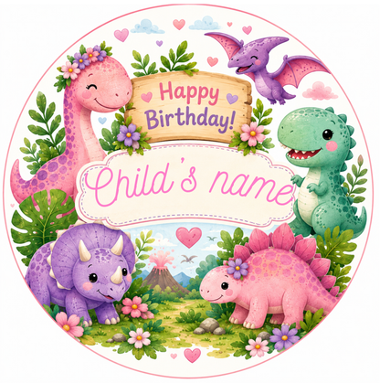 Personalised Dinosaur Birthday Table Decoration Kit