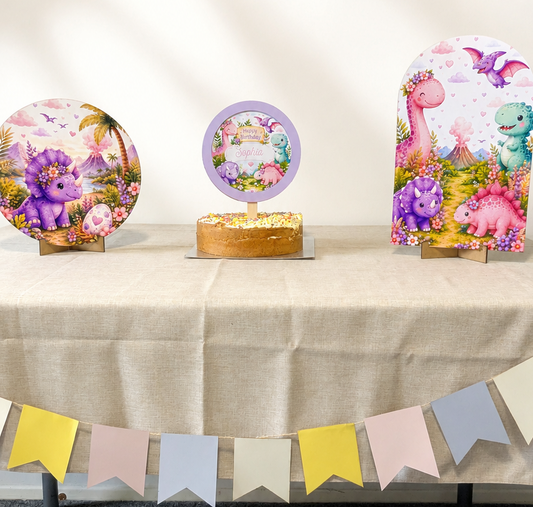 Personalised Dinosaur Birthday Table Decoration Kit