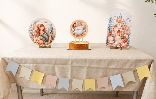 Mermaid Personalised Birthday Table Decoration Kit
