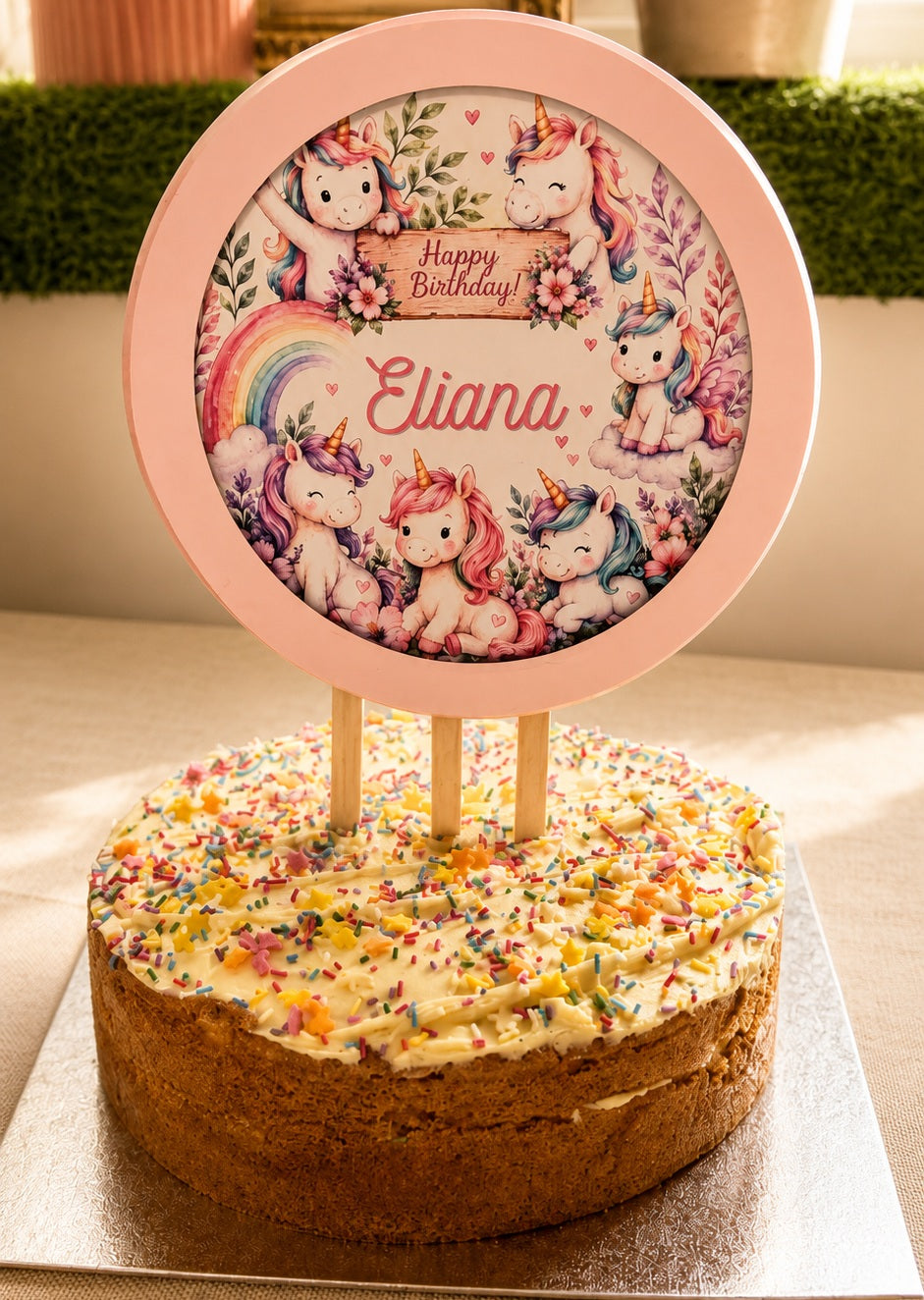 Unicorn Personalised Birthday Table Decoration Kit