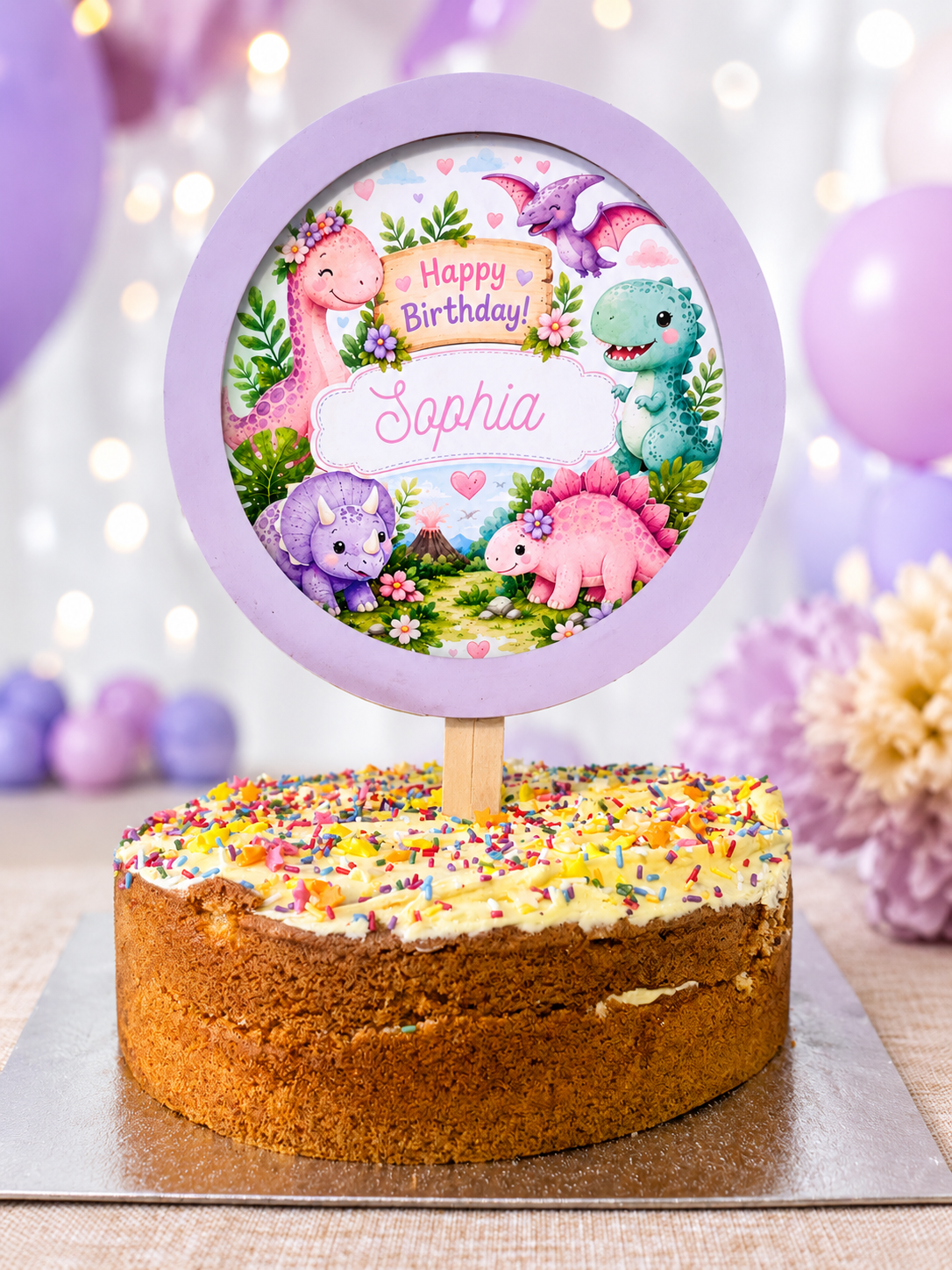 Personalised Dinosaur Birthday Table Decoration Kit